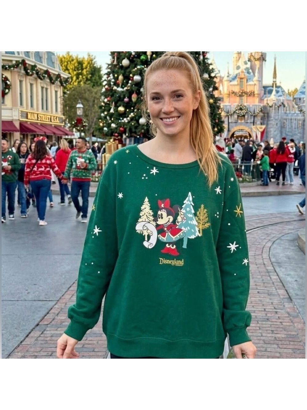 Disney Minnie Mouse Holiday Disneyland Celebration Sweatshirt - Size 3X